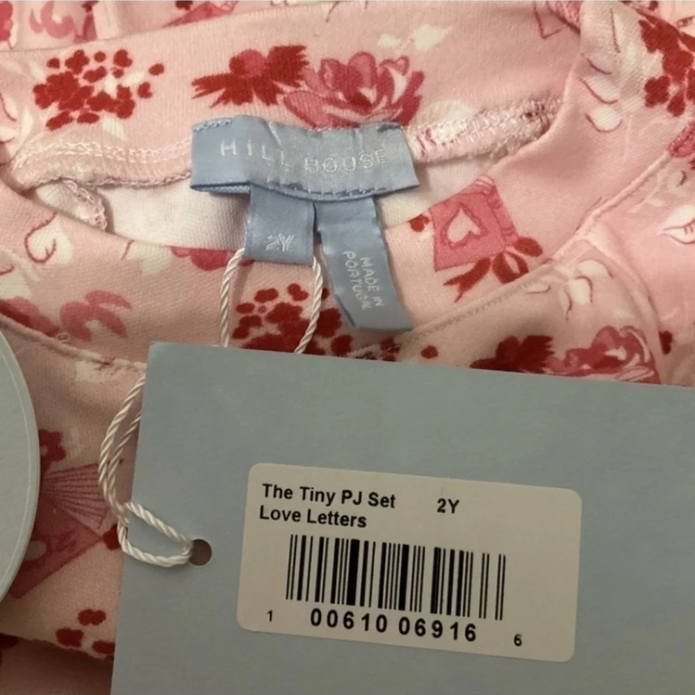Hill House Pink Floral Pajama Set Size 2 NWT